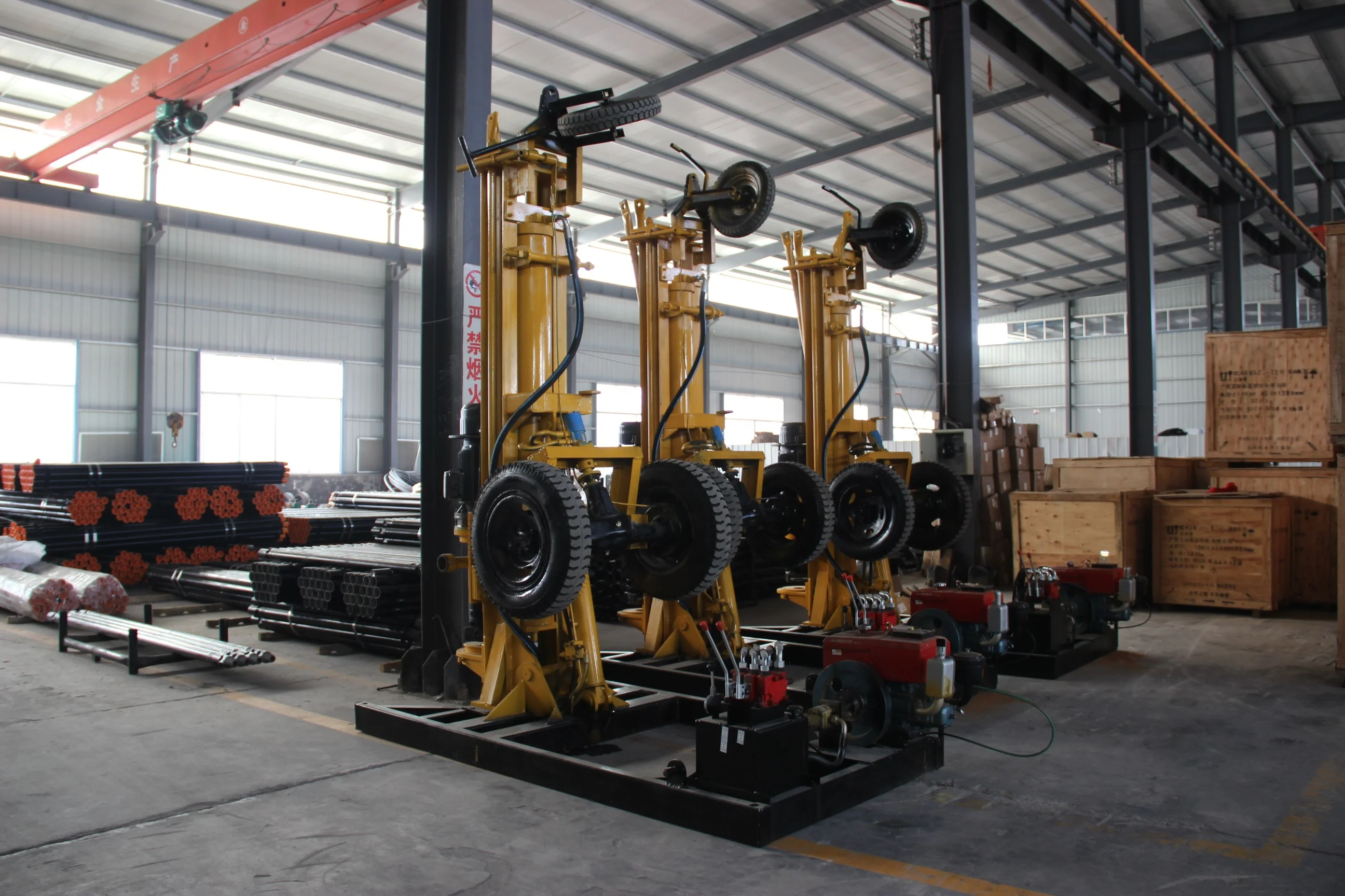 Small 200m water well used electric mini crawler portable dth drilling rig drill machine for sale