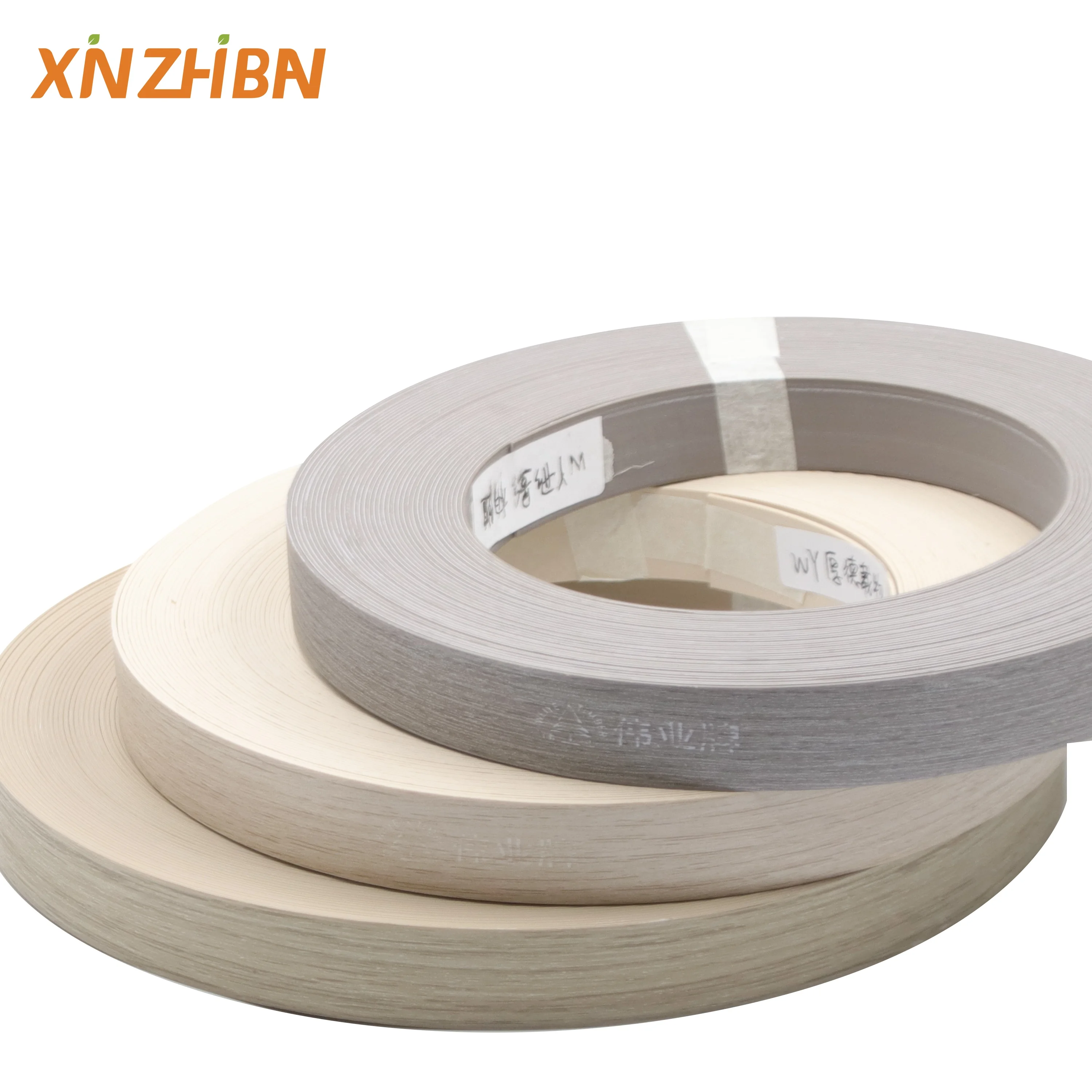 Natural Wood Veneer Pvc Edge Banding Tape Plastic Edge Protector Flexible High Gloss Edge Band Trim Rubber