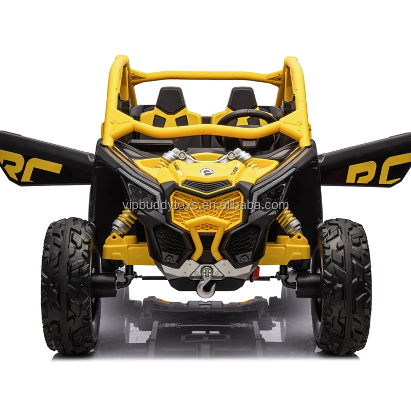 Недорогой лицензированный автомобиль Can-Am Kids UTV четыре EVA колеса Мощные Электрические 24v Can Am Maverick X3 ездить на 4x4 с кожаным сиденьем