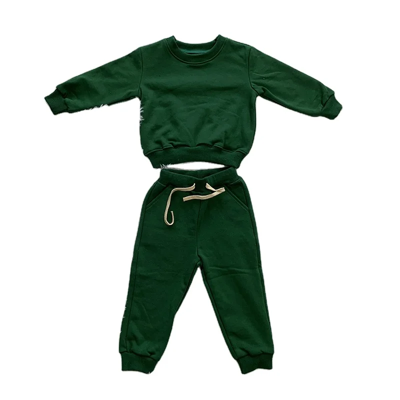 kids clothing fleece cotton tracksuits children high quality sweatshirt boys pants jogger