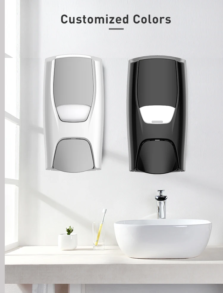 Wall Mounted Plastic Bottle with Pump Foam Sanitizer Dispenser Soap Dispenser Manual Liquid Lotion Pump Dispenser 1000ml