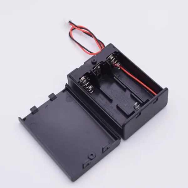 3aa battery holder with PH2.0-2P Connector on Red&Black Wire Leads,cover and switch