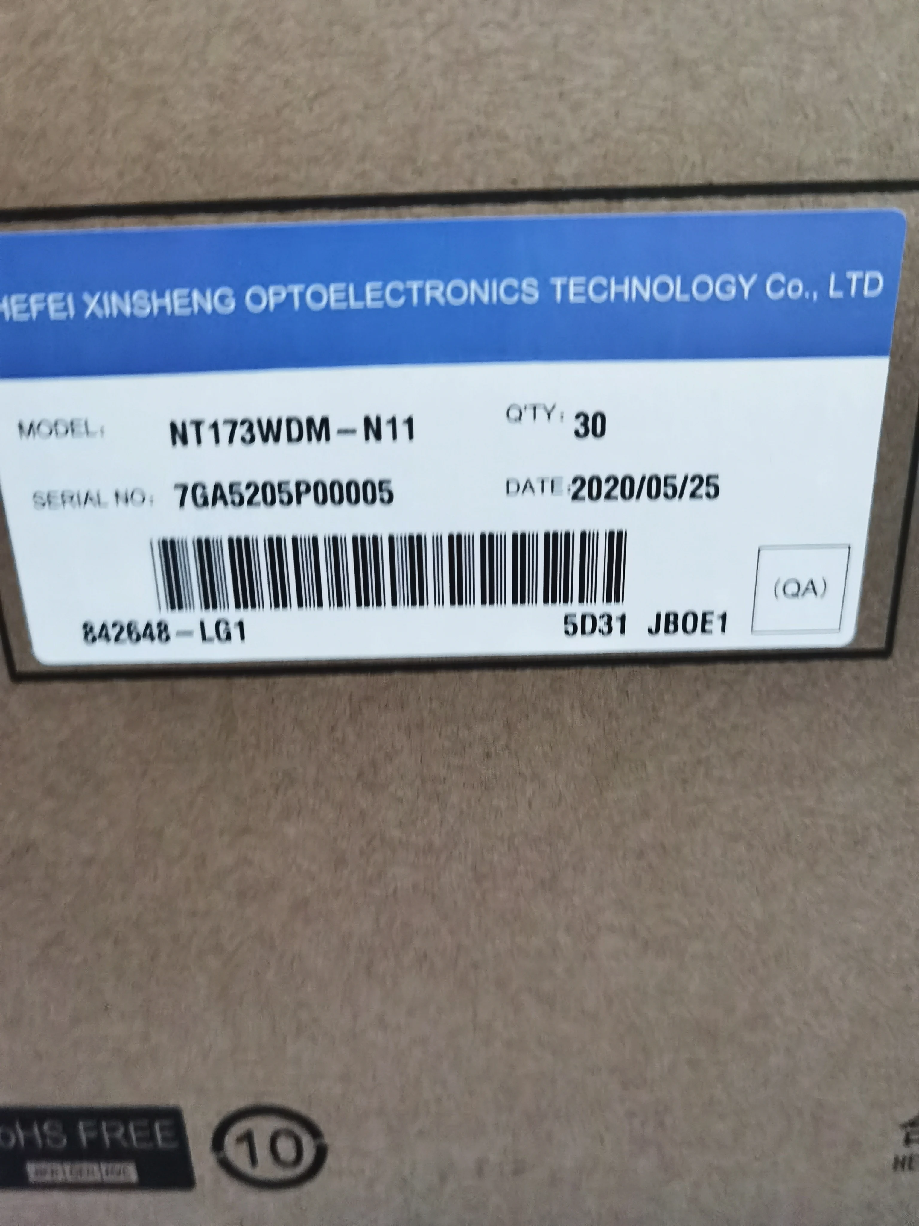  BOE 17.3 Inch flat 30 pins EDP interface NT173WDM-N11 1600*900 220 nits Laptop LCD