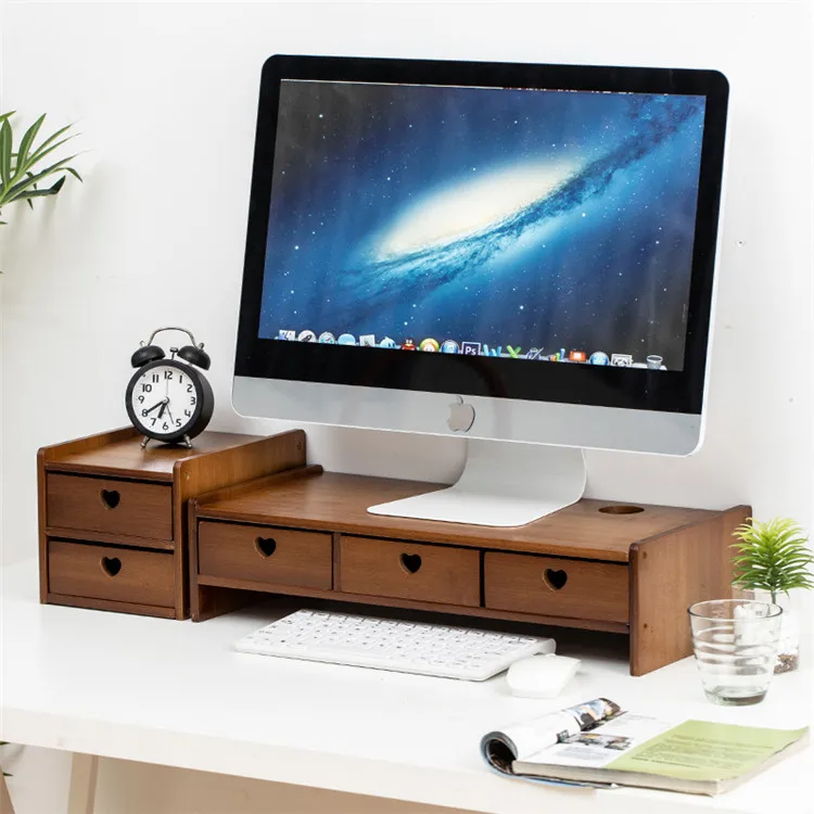 Manufacturer price computer laptop stand separated desktop organizer HEART PC moniter stand for sale