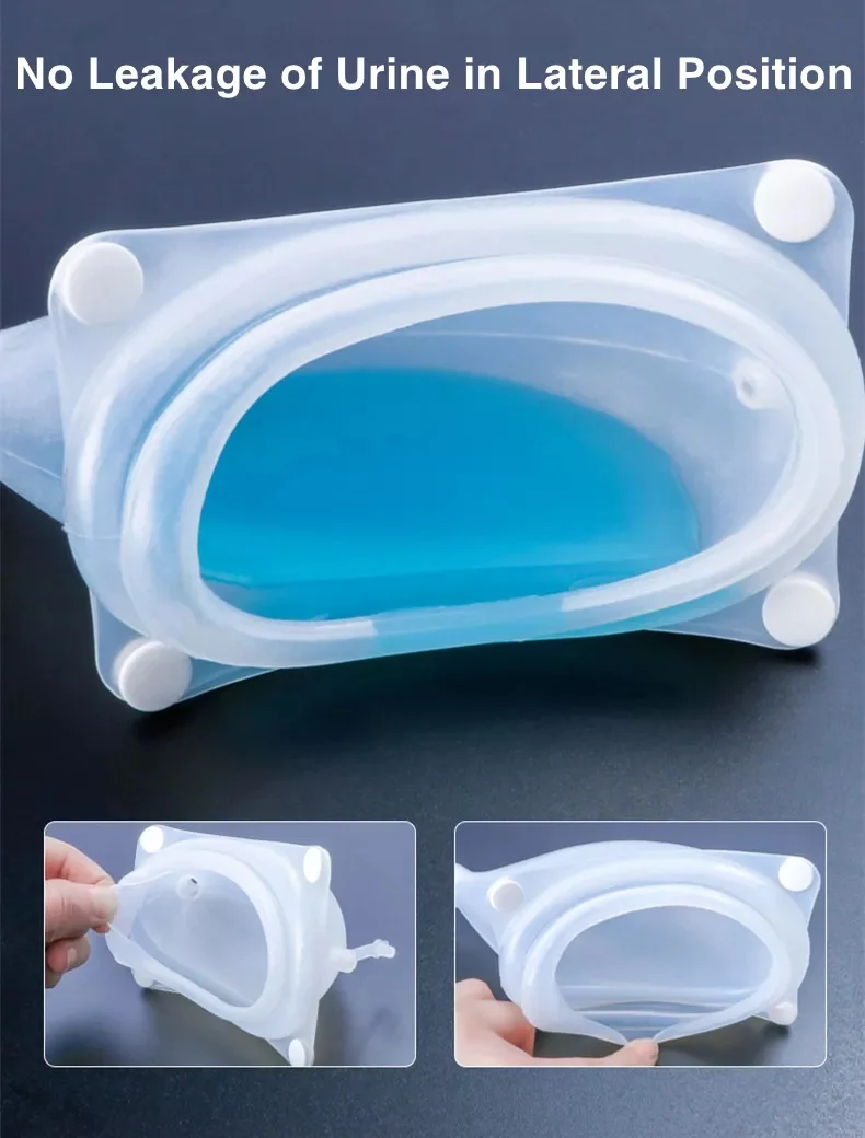 Male Silicone Urinal Collector Catheter Urinary Drainage Bag Set Urine Bag For Men Urine Collection Bag