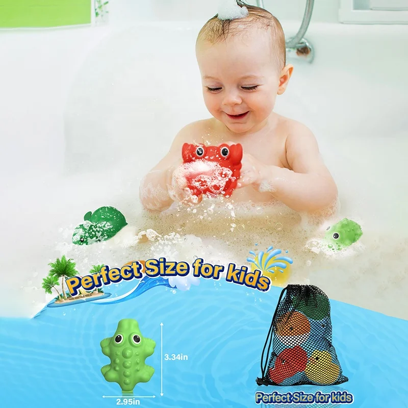 Summer Swimming Pool Funny Duck Toys For Kid Turtle Crab Kids Toy Bubble Bath Kids Shower Toys
