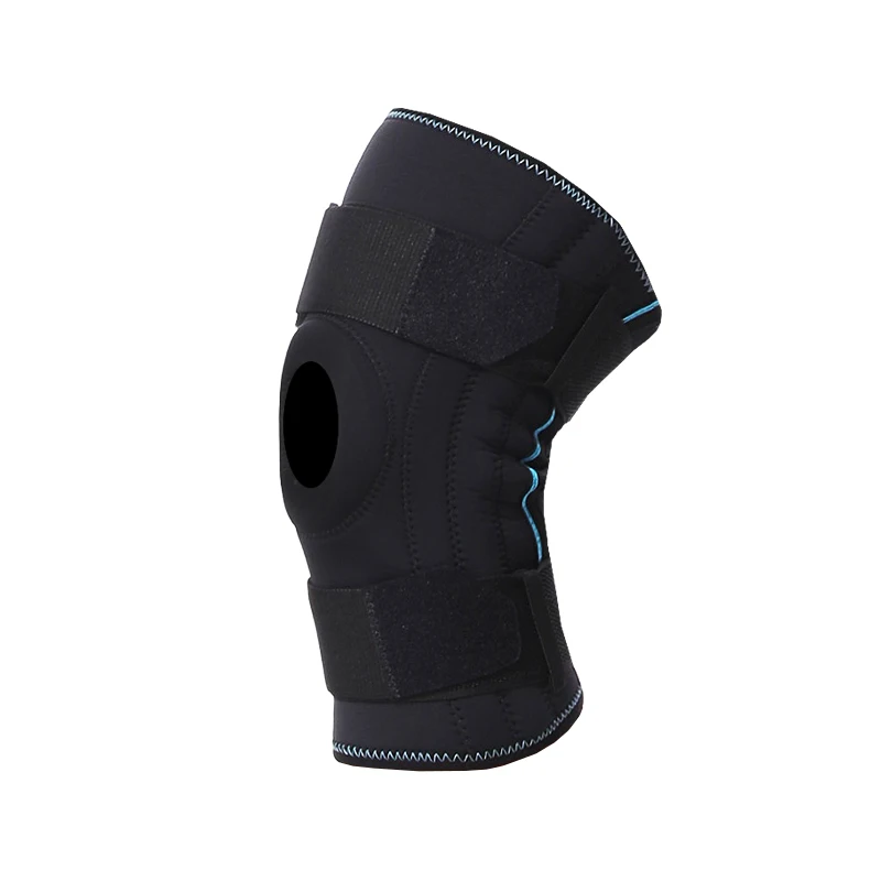 Новый Неопреновый бандаж на колено, весенний бандаж на колено с силиконовой подушечкой и эластичными ремешками для облегчения боли