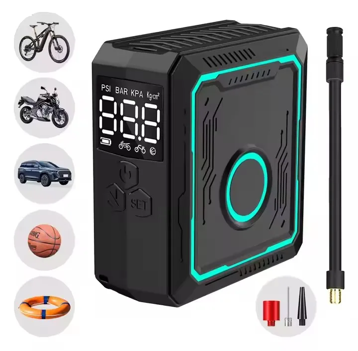 Best power 150 PSI pressure car tire Balloon inflator Portable mini electric bicycle air compressor pump