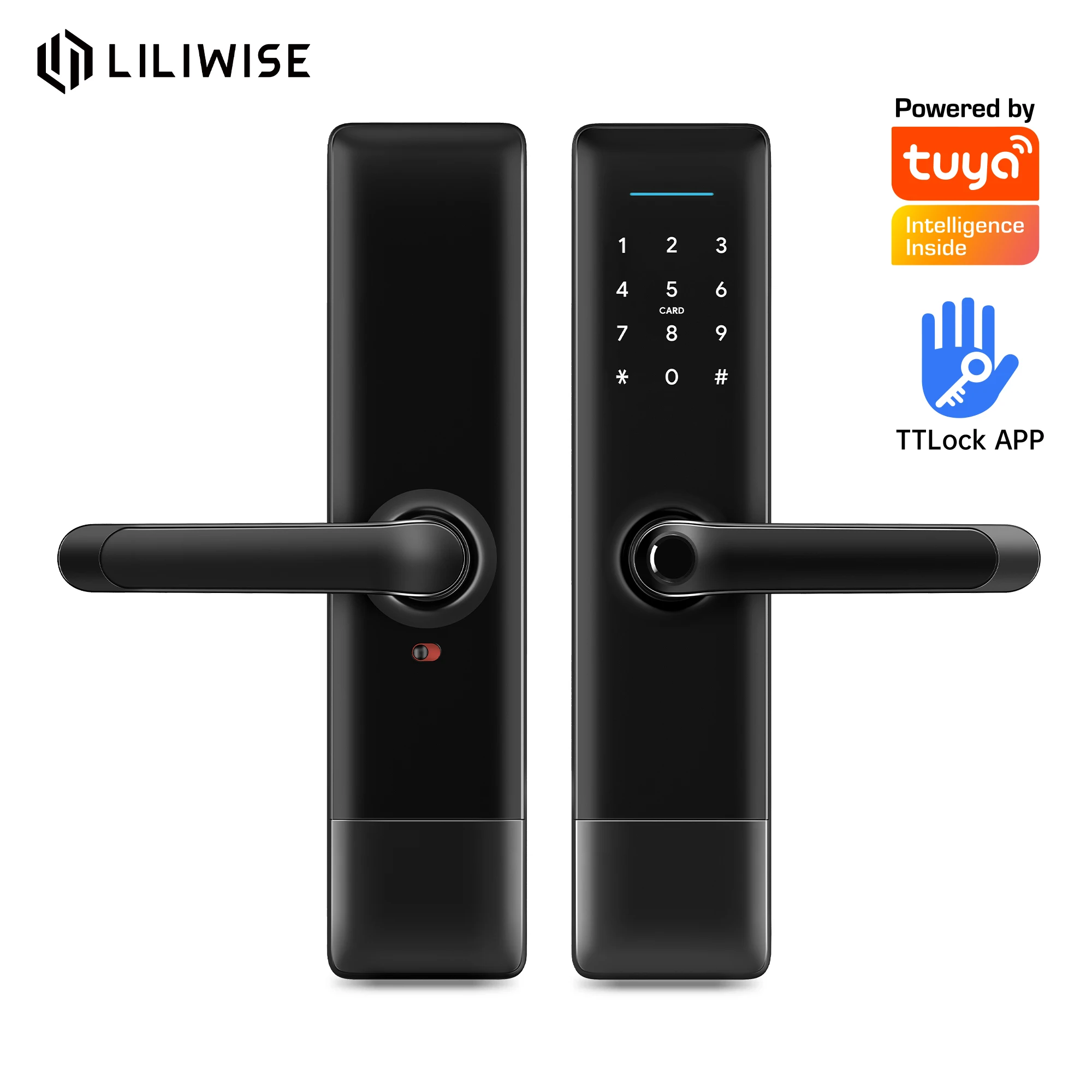 Home Security Digital Electronic Lock Tuya Ttlock Waterproof Smart Fingerprint Lock BLE WIFI Smart Door Lock