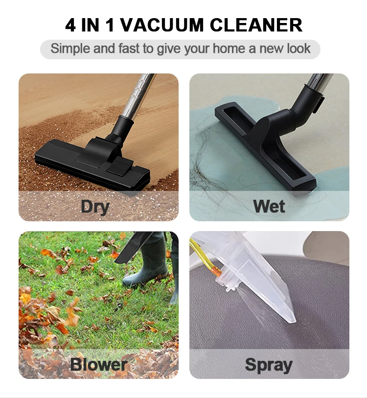 1400W 20L Big Tank Best Clean Water Filtration Wet Dry Vacuum Cleaner With 20L Capacity For Home Use Canister Vacuum Cleaner