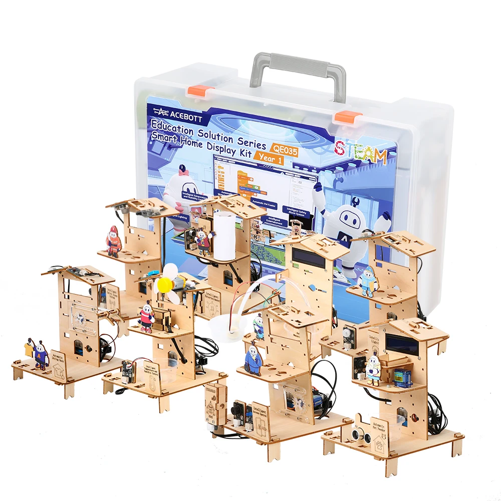 ACEBOTT  ESP32 STEM School Smart Home Kit Education Solution Series with Teaching Resource for Arduino