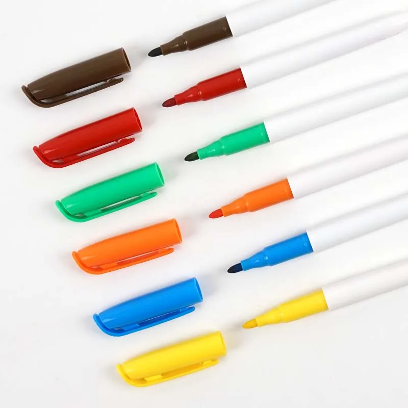 Plastic Colorful Eco-friendly Washable Whiteboard Marker Pen Set With Custom Logo