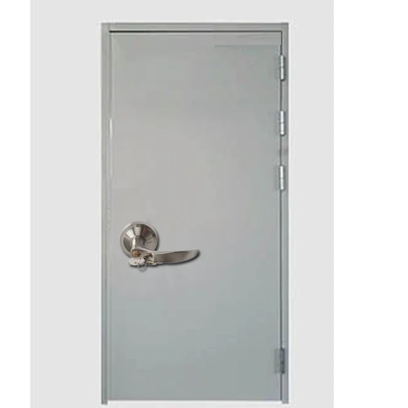 Outside fire rated lever trim with lock for panic bar