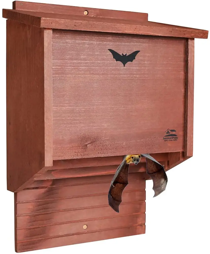 Custom Logo Different Sizes Bat Box Shelter Wooden Bat House For Garden Outdoors Bat House Shelter Clean Your Backyard