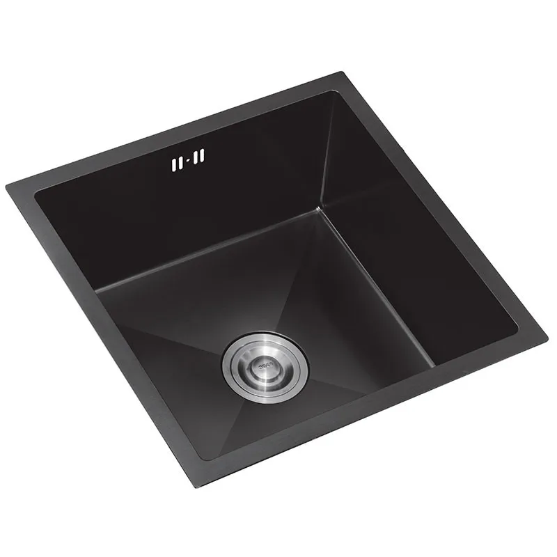 304 stainless steel black kitchen sinks Nano-water tank single-groovebasin vegetable-washing basin under mount for large kitchen