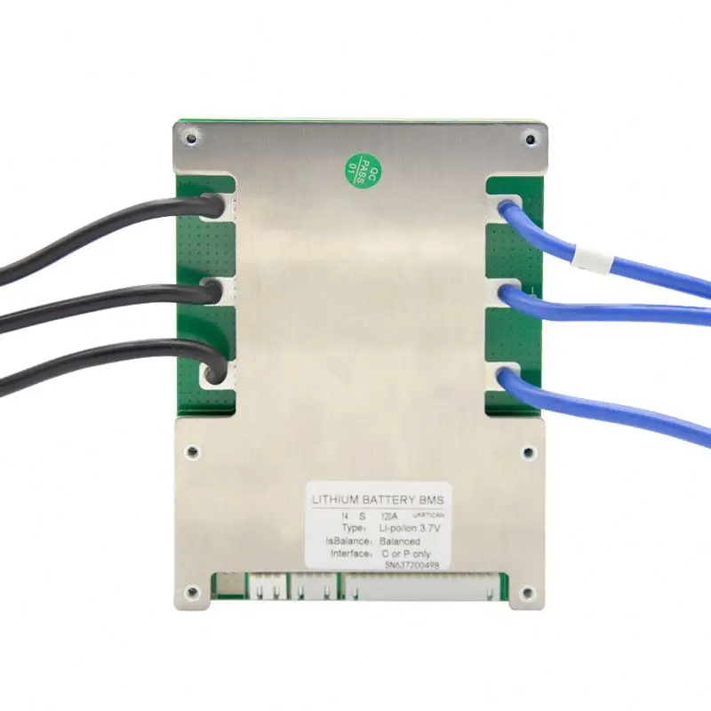 jiabaida bms battery pack with smart 48v 48volt 15s 100A lifepo4 100ah pcb can bus bms