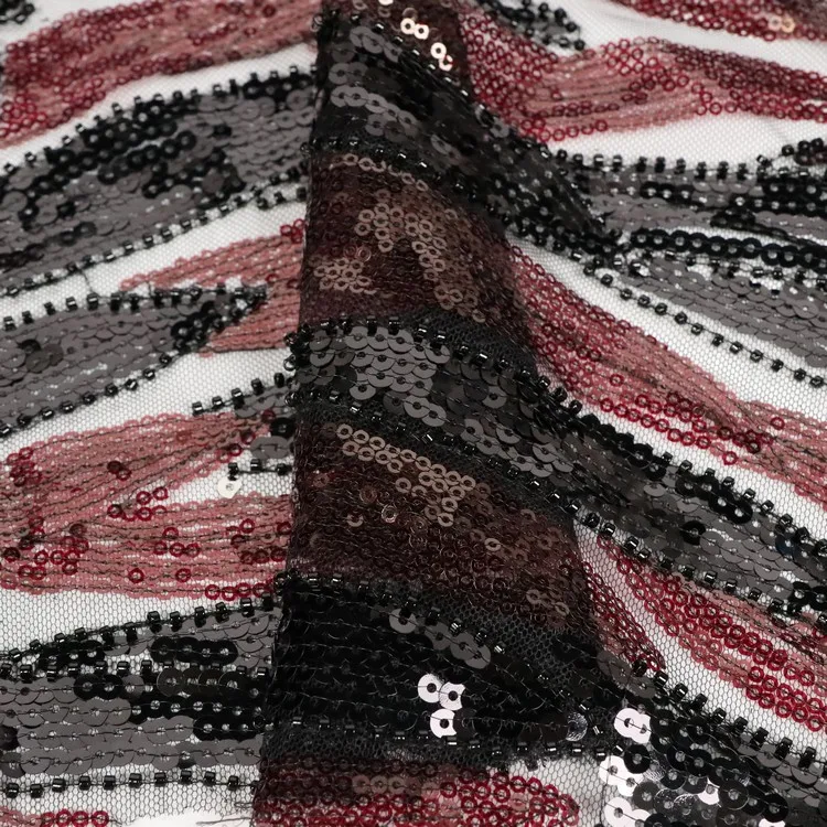 Wedding Luxury Lace Sequin Heavy Beaded White Net Embroidered Couture Dress Lixury Crystal Fabrics