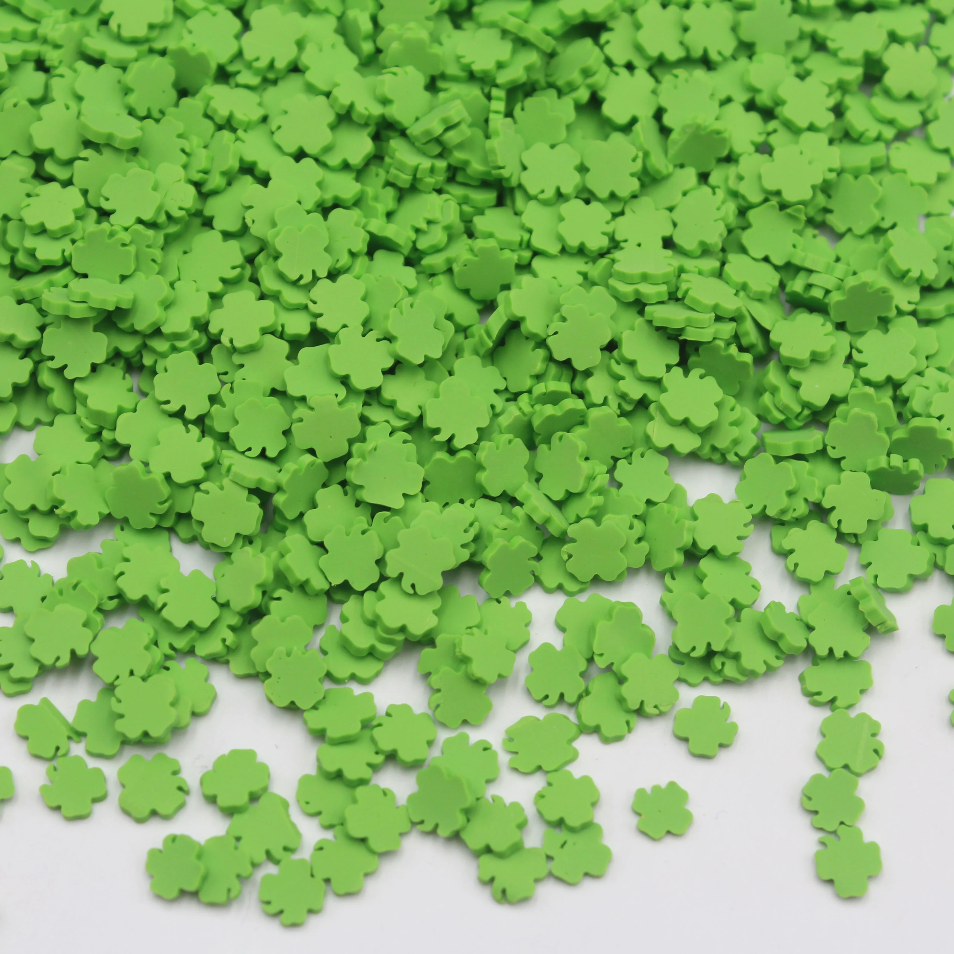 1KG/Bag Polymer Soft Clay Four Leaf Clover Slices Sprinkles For DIY Jewelry Earring Accessories
