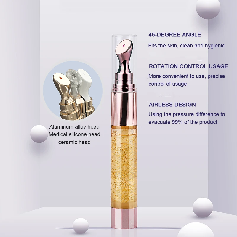 10Ml Plastic Cosmetic Airless Bottle Syringe Eye Cream Tube Packaging Eye Cream Applicator Airless Eye Cream Bottle