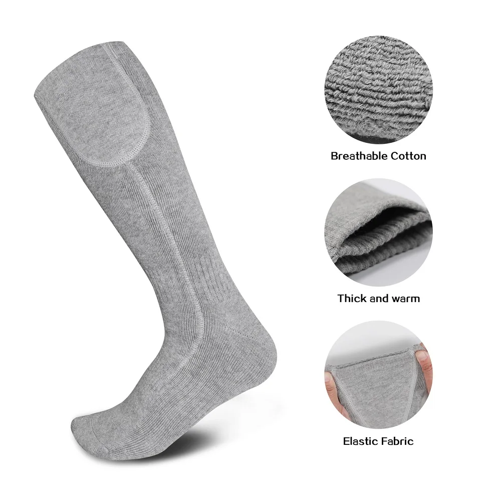 Hot sale warm knit sports socks winter ski riding climbing warm socks three files temperature control heated socks