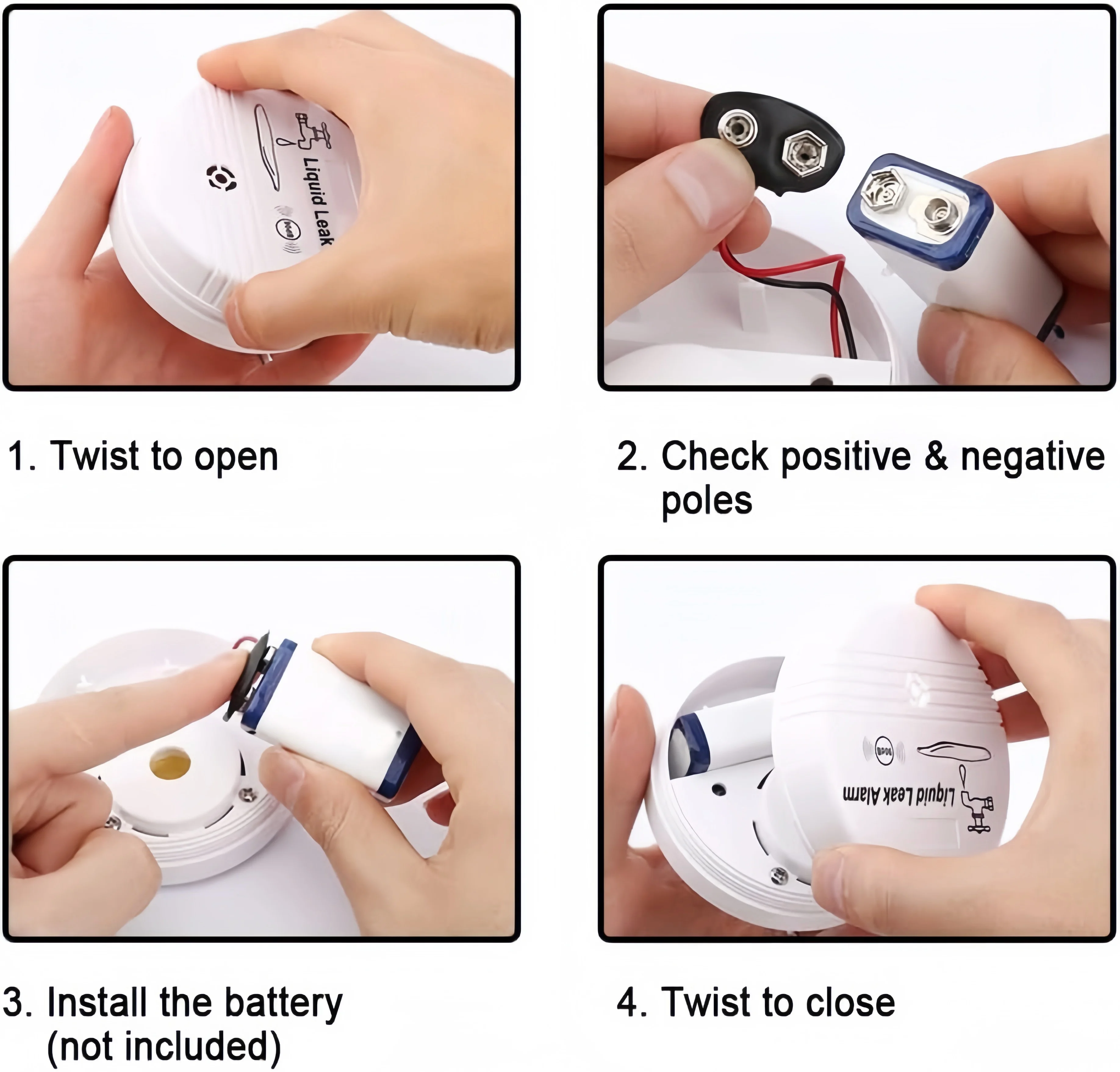 Wholesale China Manufacturer 90 DB Water Leakage Alarm Detector Sensor