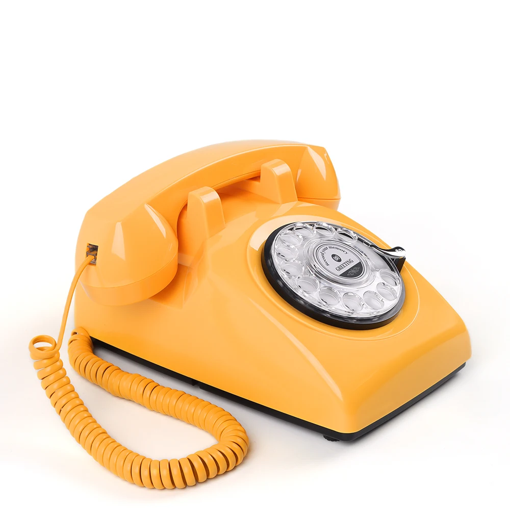 Customized Wedding Black White Red Blue Yellow Pink Orange Antique Rotary Telephone Audio Guestbook piece Audio Guest Book Phone