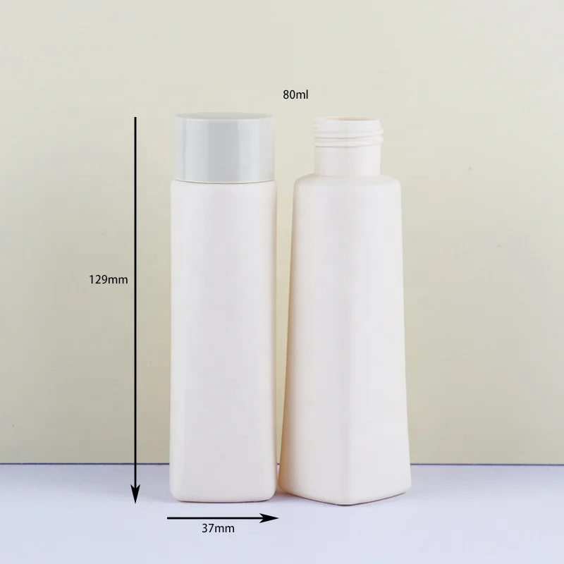 Wholesale Eco Friendly Cosmetic Tube For Travel Twist Up Cap Round Nude Cream nude 80ml HDPE PCR Shampoo Bottle