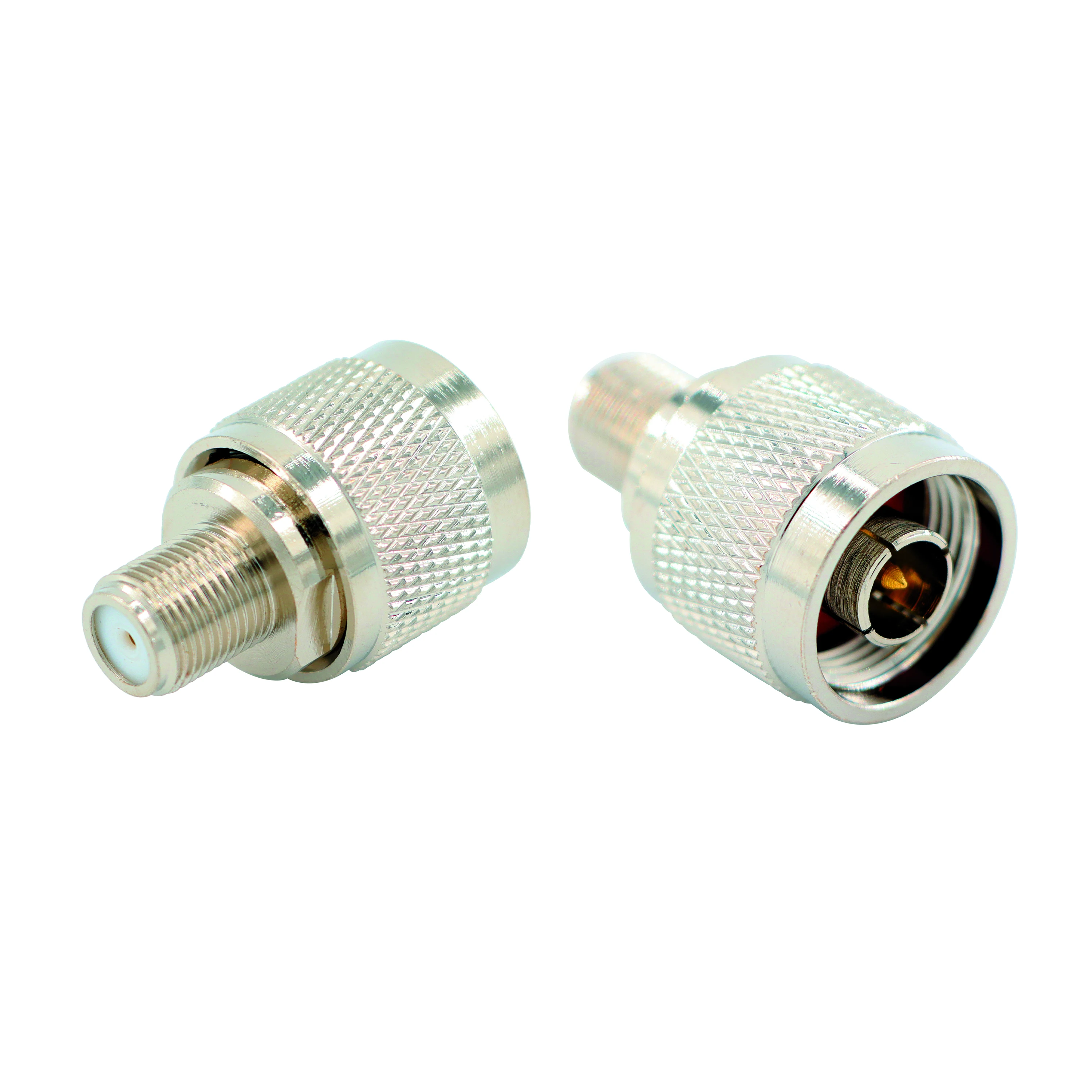 N to F Coax Adapter N Type Male to F Type Female RF Coaxial Connector for Antenna Router Booster Systems