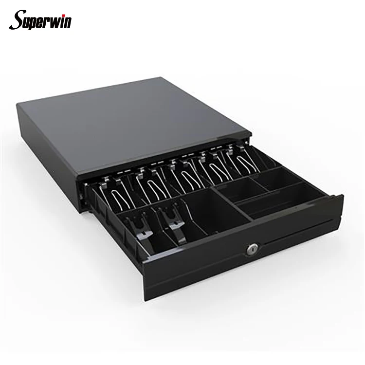 Cash Pos metal mini cash register drawer lock box Pos metal mini cash register drawer with 5 bill 4 coin tray