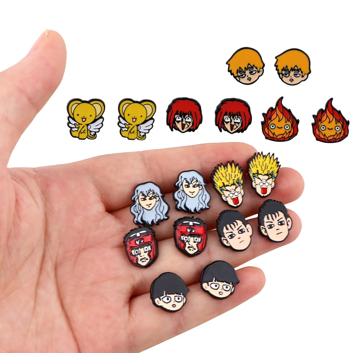 Anime Earrings Jujutsu Kaisen Inuyasha Haikyuu Cosplay Prop Ear Stud Earring Anime Alloy Metal Earrings Women Jewelry Accessory