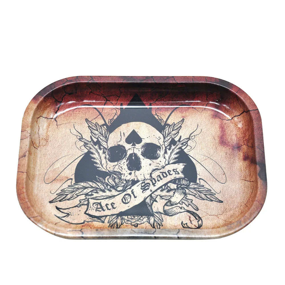 
Free Sample Free Shipping Tobacco Weed Metal Smoking Tin Rolling Tray 