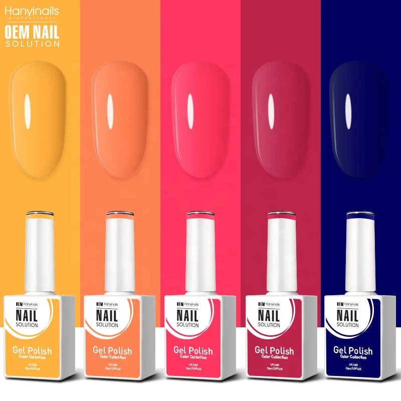 Hanyinails High Quality Maple Leaf Red Cocoa Colors Autumn Collection Soak-Off UV Gel Nail Polish Long-Lasting Poly Gel Art USA