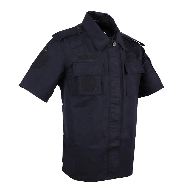 Wholesale military uniform short sleeve shirt military training uniform Police Short Sleeve Security Officer Uniform For Summer