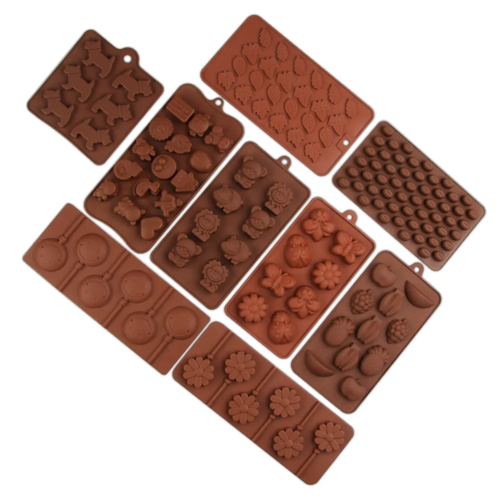 2024 Selling Well Products Round Mould Chocolate Molds Silicone Lollipop Candy Mold Tray With Shape of Smiley Small Flower