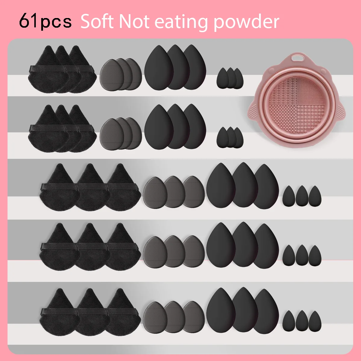 Beauty Eggs High Quality Non-latex Custom Logo Soft Cosmetic Puff Beauty Makeup Sponge Blender Set