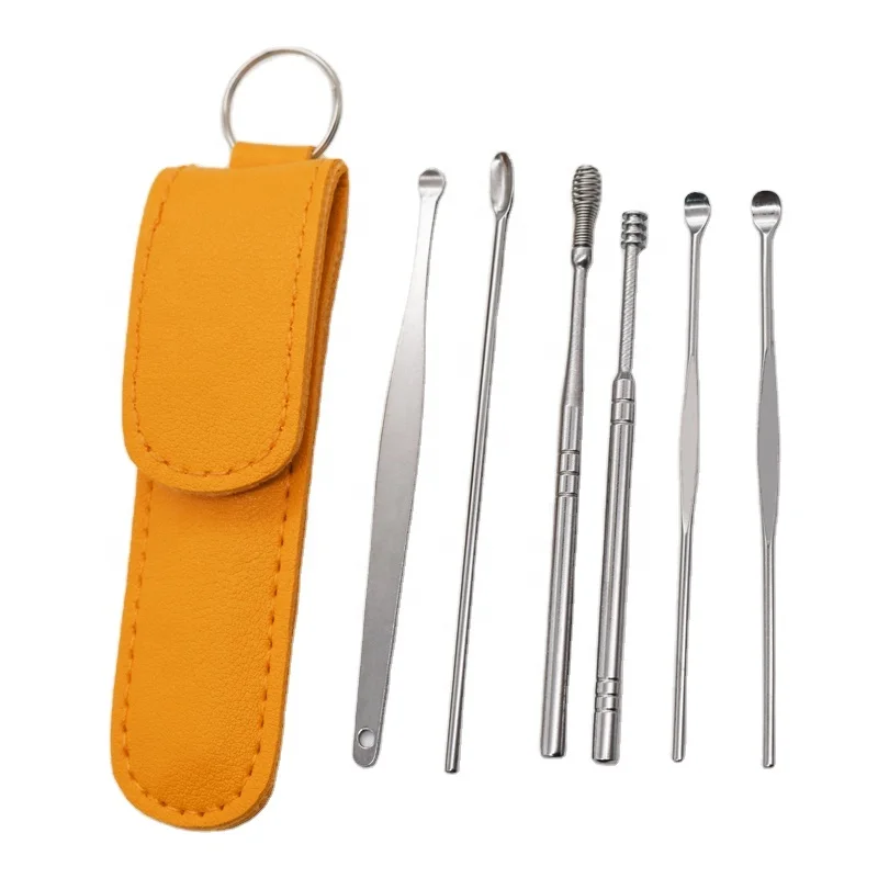 Factory Customize Stainless Steel 6 Pcs Ear Cleaner