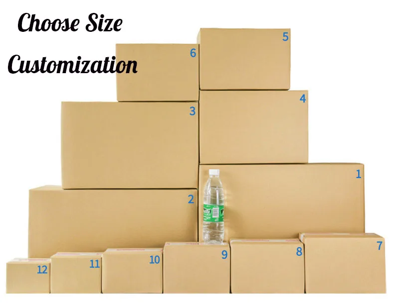 100/Bags Wholesale Custom Shipping Boxes Small Carton Packing Box Paperbox Express Moving Paper Box
