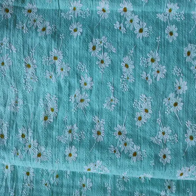 100% хлопок, жаккардовая ткань с 3D принтом для женской и детской одежды, платья и т. д.