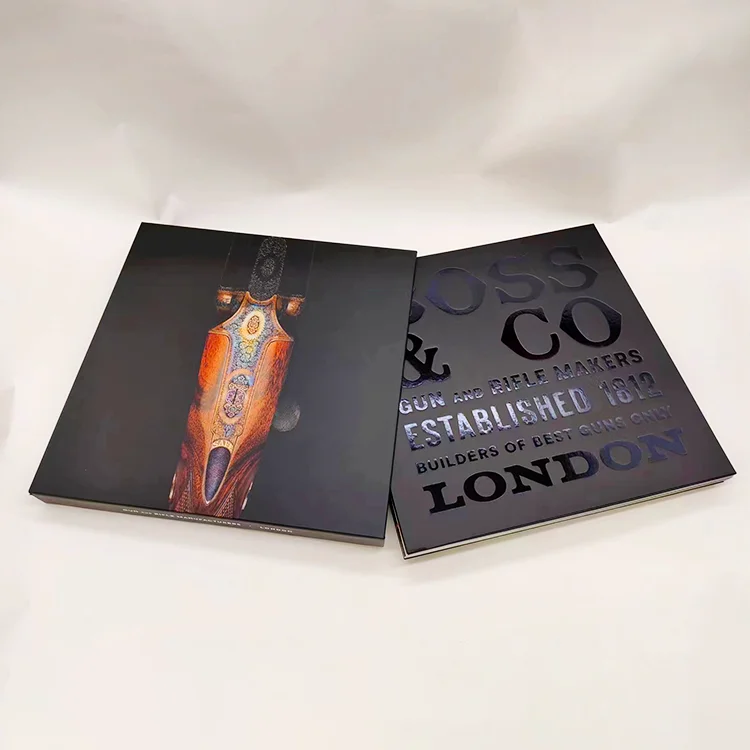 custom printing service color A4 hard cover picture libros magazine journal book with box set
