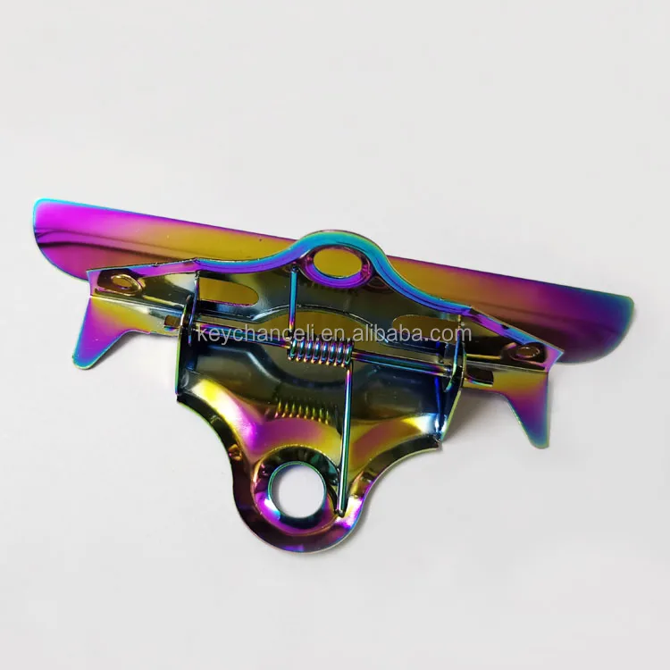 146mm iridescent rainbow jumbo large big metal butterfly clipboard clip