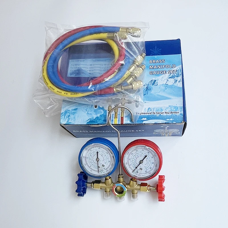 Spot Supply Fluoridation Tool R22/R410a/134A Refrigerant Charging Fluorination Pressure Dual Instrument