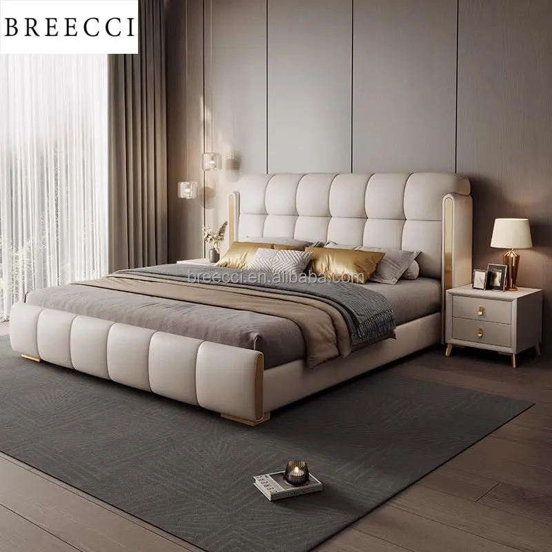 Роскошная классическая мебель для спальни размера «king-queen-size» современный дизайн двуспальная кровать murphy надувная