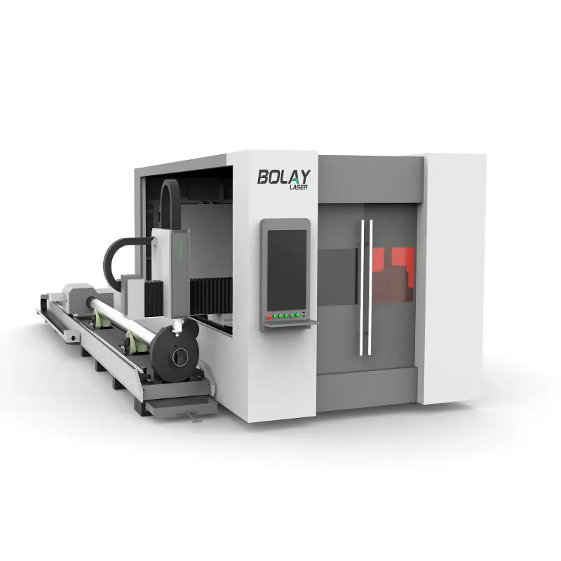 Best service 2040 Protective enclosed exchange table tube sheet fiber laser cutting machine carbon steel advertising signs