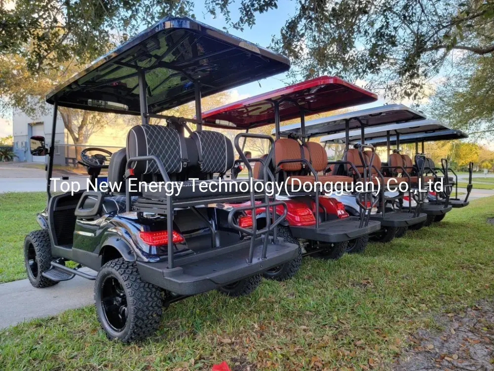Cheap 6 Passenger Off Road Golf Cart Electric Vehicles With Folded Back Seat