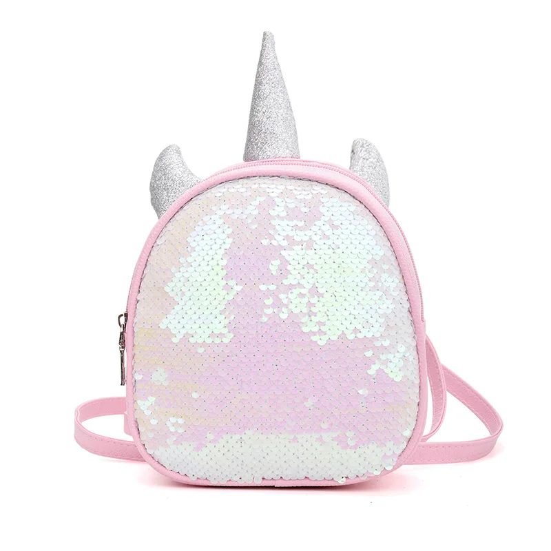 
Fashion Shiny Unicorn Sequin Backpack Bag Parent-child Shopping Travel kids pretty Kindergarten School Backpack 