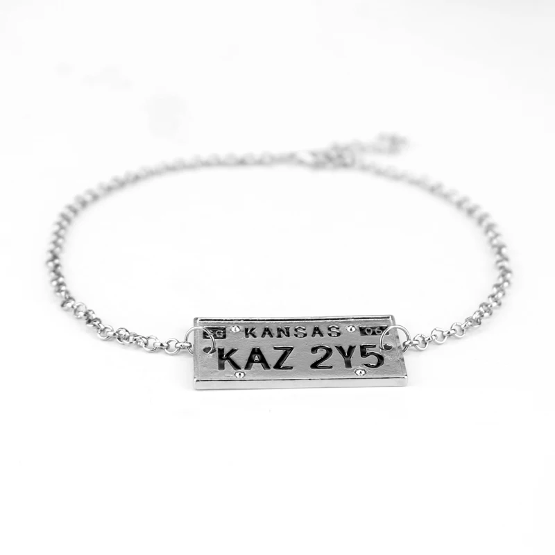 Сверхъестественный браслет-цепочка с подвеской для номерного знака KAZ 2Y5
