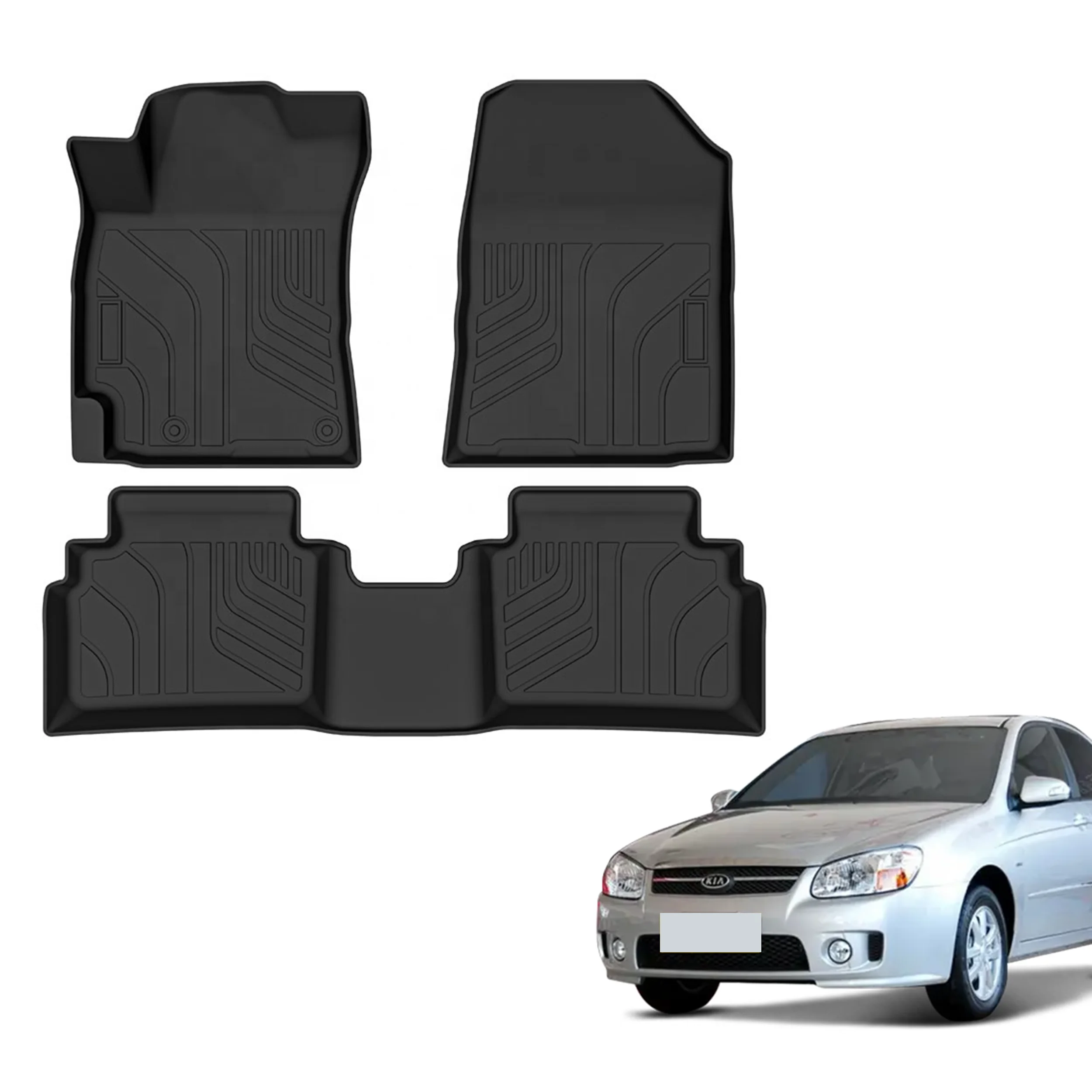 3D All weather durable car flooring mat stain-resistant textured skid-resistant car flor mats for KIA cerato