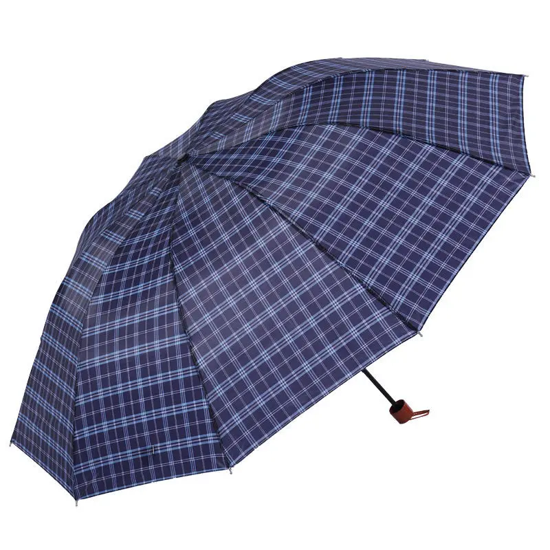 Factory High Quality Wholesale Print 3 Folding Umbrella Light Weight China Made Umbrella customized