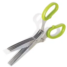 custom chopped scissors onion herb seaweed spice kitchen shears stainless steel cutting 5 blade herb scissors