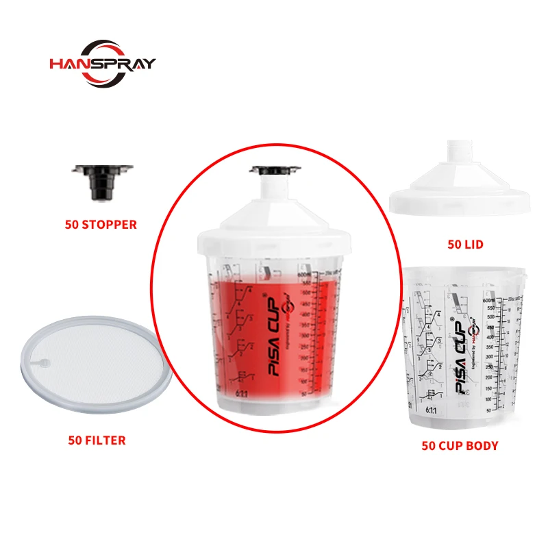 Automotive Refinishing 800ml Air Spray Gun Disposable Spray Paint Cup